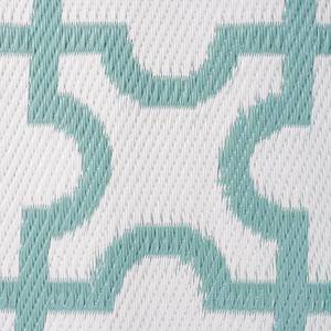 lot 31 image: DII Reversible IndoorOutdoor Lattice Woven Rug, 4x6 Ft, Aqua