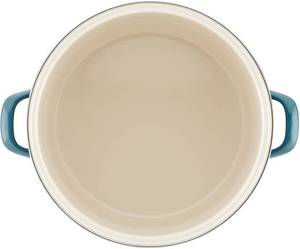 lot 33 image: Rachael Ray Enamel on Steel Stock PotStockpot with Lid, 12 Quart, Marine Blue
