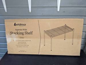 lot 59 image: Whitmor Supreme Wide Stacking Shelf - Heavy Duty - Adjustable - Chrome