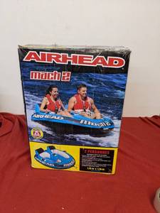 lot 49 image: Airhead AHM2-2 Mach 2 Inflatable 2 Person Towable Tube, Blue