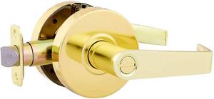 lot 85 image: Amazon Commercial Grade 2 Commercial Duty Door Lever-Privacy Lockset, Polished Brass Finish, 2-Pack