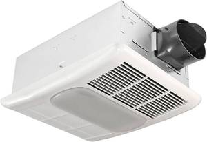 lot 86 image: Delta Electronics (Americas) Ltd. RAD80L Radiance 80 CFM Exhaust Light and Heater Ventilation Bath Fan, White