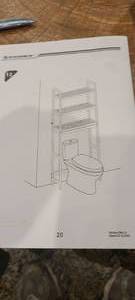 lot 90 image: Songmics Over Toilet Shelf
