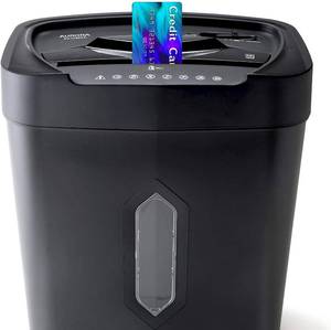 lot 46 image: Aurora AU1220XA 12 Sheet Crosscut Paper and Credit Card Shredder with 5.2 gal Wastebasket