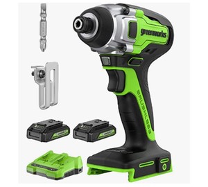 NEW Greenworks 24V Brushless Cordless Impact Driver Kit