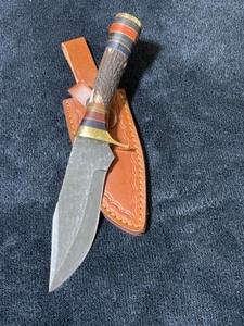 Custom Damascus Steel Hunting Knife