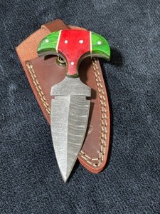 Custom Damascus Steel Boot Knife