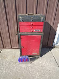 2 piece tool cabinet with contents. As shown.