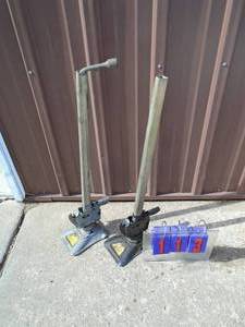Qty of 2 1970s style bumper jacks. As shown.