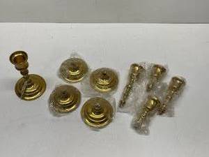 lot 56 image: Mini Brass Candle Holders