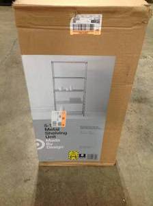 5 Tier Wide Wire Shelf Silver - Made by Design 53117220 (good condition) review all pictures