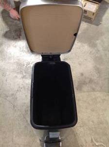 Silver Trash Can Medium Size Open Box review all pictures
