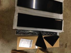 Husky Steel Garage Wall Shelf In Black (36 In. W X 9 In. H X 9 In. D) (good condition) review all pictures