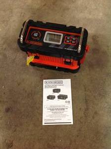 BLACKDECKER 15 Amp Portable Car Battery Charger with 40 Amp Engine Start and Alternator Check (good condition) review all pictures