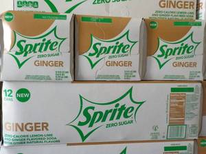 4 - 12 packs Sprite Ginger Zero Sug...