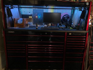 lot 1 image: Snap-On Master Series Tool Box w Work Center with Installed a Low Light LED strip