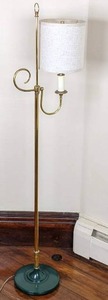 lot 68 image: Elegant Upright Shade Floor Lamp