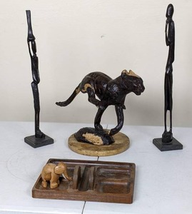 lot 56 image: Collection of Decorative African Art and Statues