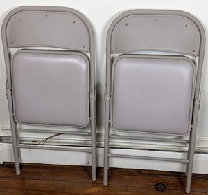 lot 88 image: Pair of NEW Cosco Folding Chairs - Gray