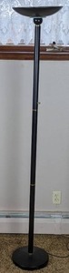 lot 91 image: Black Torchiere Floor Lamp with Dimmer