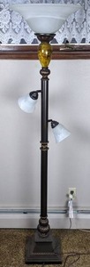lot 33 image: Classic 72 High Tree Torchiere Floor Lamp