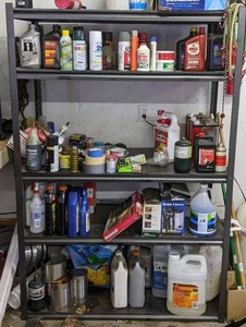 lot 41 image: Metal Garage Shelving Unit