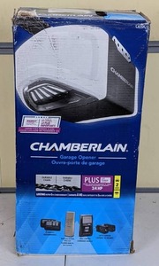 lot 12 image: NEW Chamberlain Group Chamberlain C610C Garage Door Opener With Plus Lifting Power, 34 Hp, Pewter