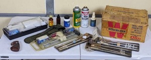 lot 133 image: Collection of Gun Cleaning Accessories & Colt Handle