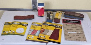 lot 136 image: Variety of Warrior Sand Paper, Sanding Discs, Stripping Sheets & Sanding Belts