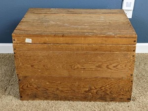 lot 144 image: Handmade Wooden Trunk