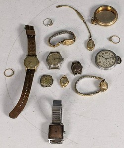 lot 152 image: Collection of Antique Watches & Rings Imperial, Hamilton, Doxa, and More