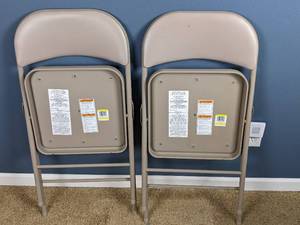 lot 165 image: Set of (2) COSCO Foldable Padded Chairs