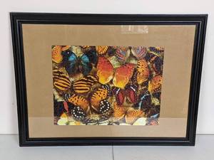 lot 87 image: Framed Butterfly Puzzle