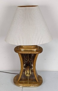 lot 90 image: Unique WoodGlass Table Lamp
