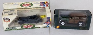 lot 95 image: Die-Cast Collectible Mercedes 540K and 1940 Ford Woody Wagon - New in Box
