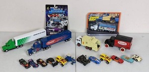lot 100 image: Assortment of Collectable Vintage Toy Cars and Trucks Matchbox Coca-Cola Super Rigs, Muscle Machines and More