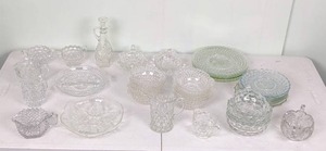 lot 113 image: Assortment of Vintage Glass Serveware