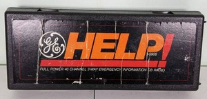 lot 147 image: Vintage GE HELP Full Power 40 Channel 2-Way Emergency Information CB Radio 3-5908