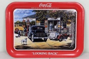 lot 38 image: 1999 Coca-Cola Looking Back Metal Tray