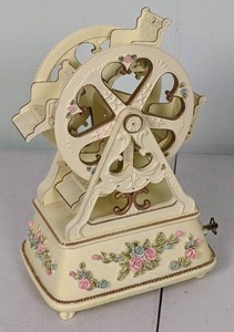 lot 166 image: Ferris Wheel Music Box-Porcelain Bisque