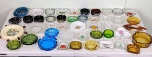 lot 174 image: Large Collection of 45 Vintage Glass Ash Trays
