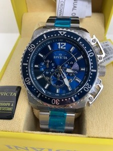 lot 17 image: Brand New INVICTA Pro Diver Blue Dial Stainless Steel Mens Watch