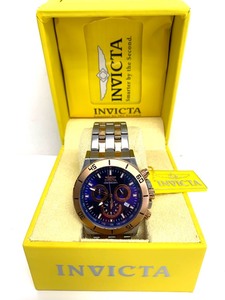 lot 19 image: INVICTA 2-Tone Stainless Steel Blue Dial Mens Watch