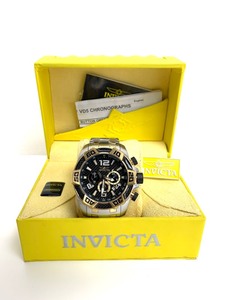 lot 20 image: Brand New INVICTA Pro Diver Chronograph 2-Tone Stainless Steel Mens Watch 