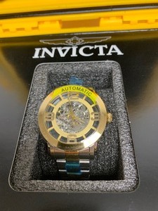 lot 22 image: Brand New INVICTA Vintage Collection 2-Tone Mens Watch wLARGE Yellow Waterproof 3-Slot Case
