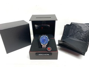 lot 28 image: Brand New ARCHON IRON LUNG Automatic Stainless Steel Blue Dial Mens Watch