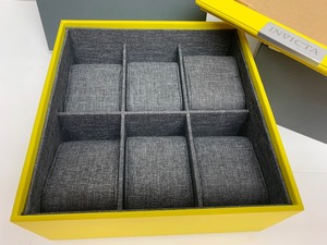 lot 27 image: Brand New INVICTA 6-Slot Yellow Watch Tray Display Case