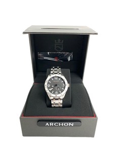 lot 32 image: Brand New ARCHON IRON LUNG Automatic Black Dial Mens Watch