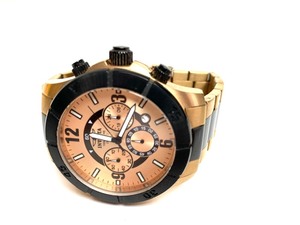 lot 48 image: INVICTA Tritnite Chronograph Stainless Steel 2-Tone Gold & Black Mens Watch