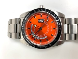 lot 55 image: INVICTA Stainless Steel Orange Dial Mens Watch